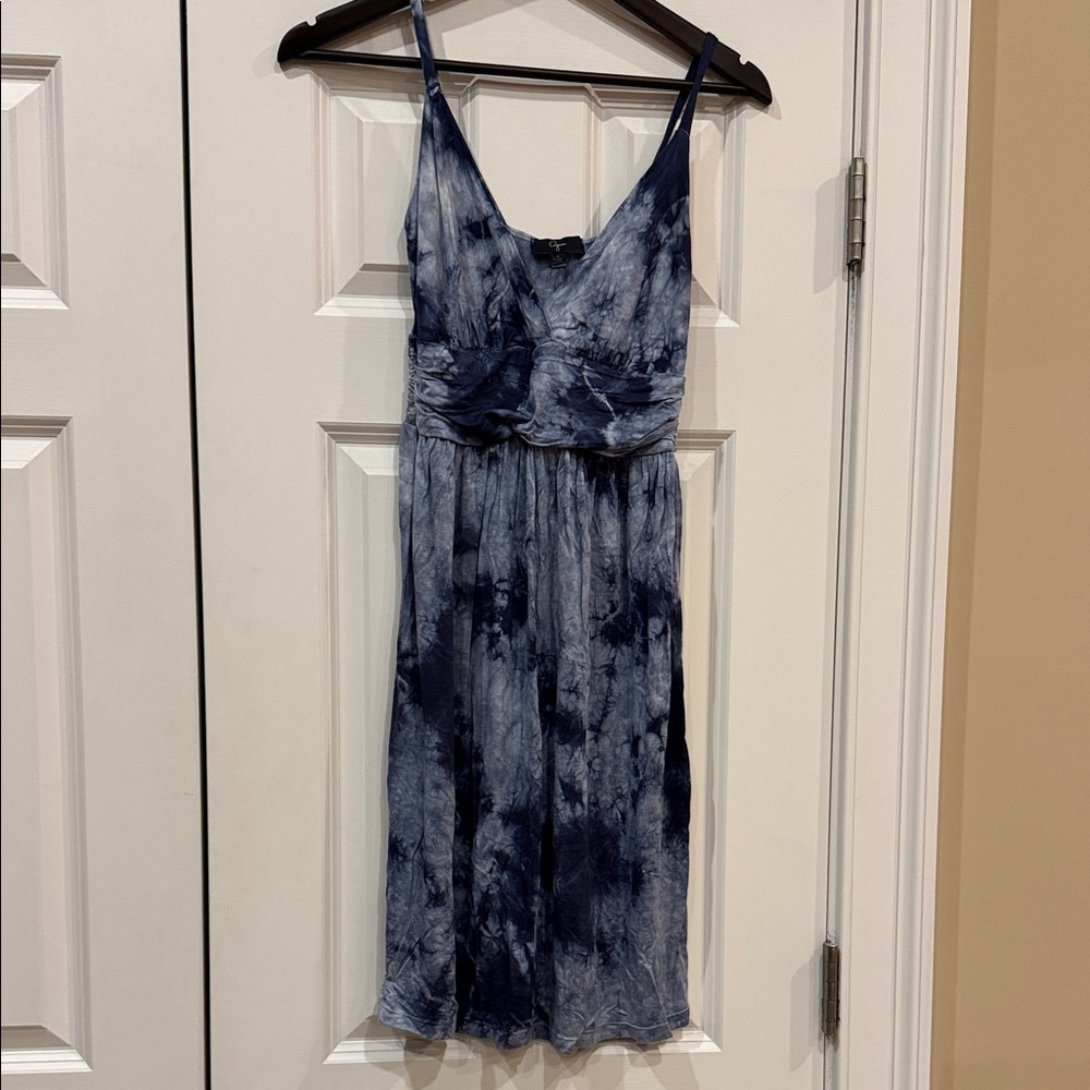 Aqua Blue Tie-Dye Dress
